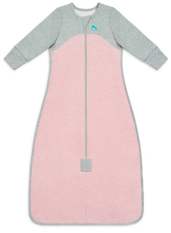 Love To Dream Long Sleeve Sleep Bag Organic Cotton Fleece Mild, 6-18 M – Dusty Pink Marl
