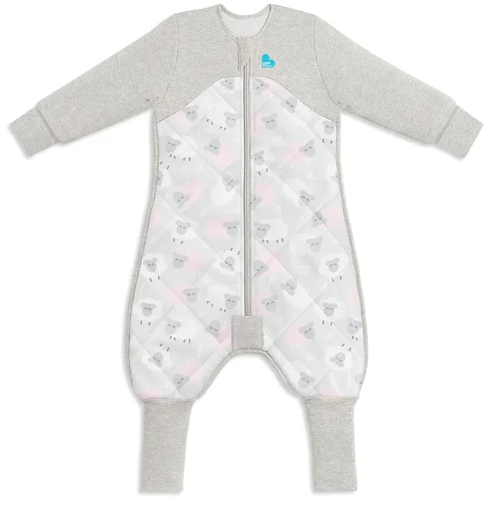Love To Dream Sleep Suit Quilted Organic Cotton/Merino Wool 2.5 TOG, 12-24 M – Bah Bah Sheep Pink