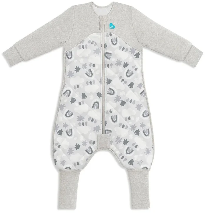 Love To Dream Sleep Suit Quilted Organic Cotton/Merino Wool 2.5 TOG, 6-12 M – Rain to Rainbow Grey