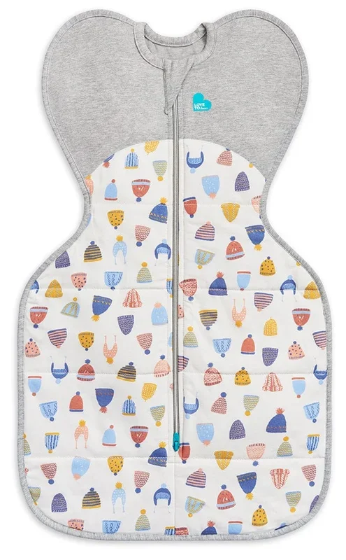 Love To Dream Swaddle UP Designer Collection Quilted Cotton 2.5 TOG, Small – Happy Hats White