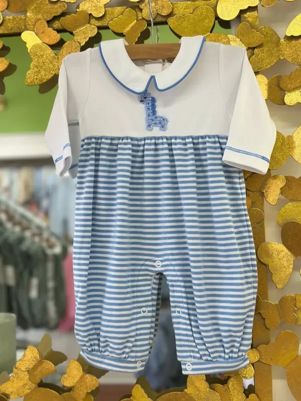 LS Peter Pan Romper – Giraffe
