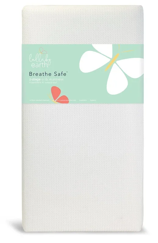 Lullaby Earth Breathe Safe 2-stage Crib Mattress – White