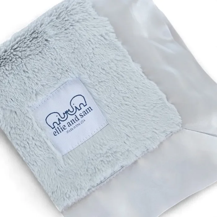 Luxury Satin Border Lovey – Silver