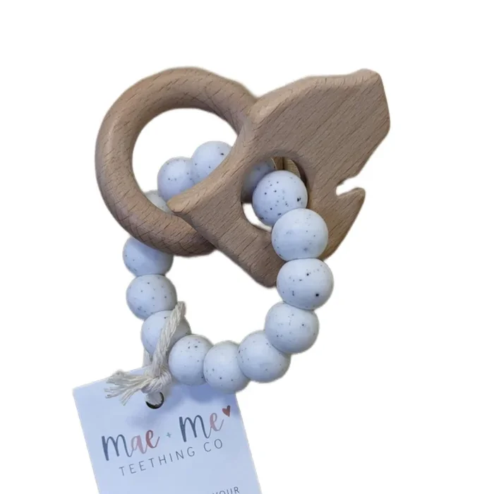 Mae+Me Michigan Rattle Toy | Speckled