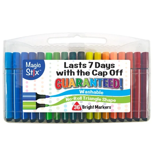 Magic Stix Triangular Marker Set | 36 Colors