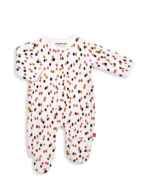 magnetic me – confetti velour footie