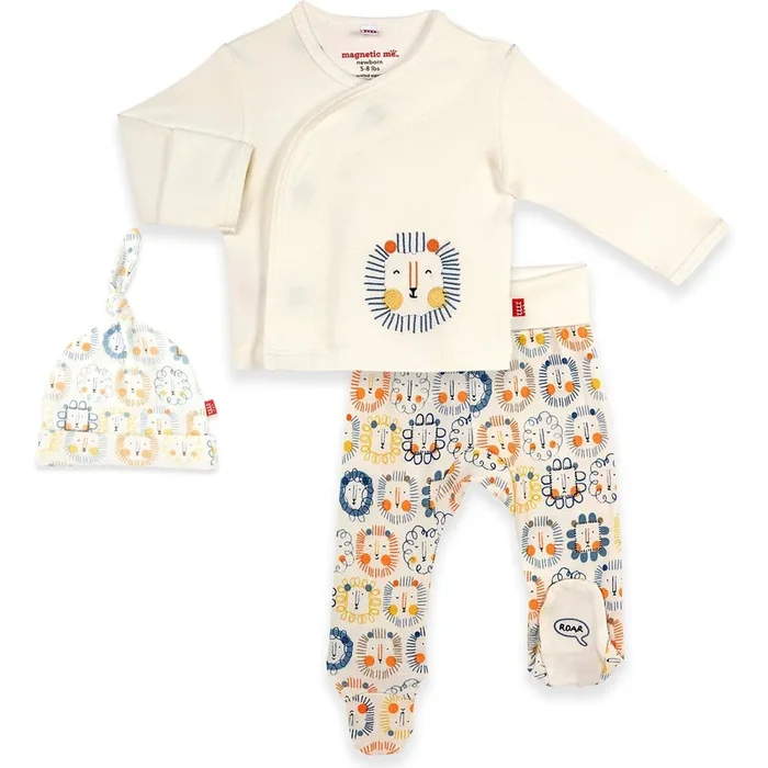 Magnetic Me Organic Cotton 3-Piece Kimono Set Mane Event