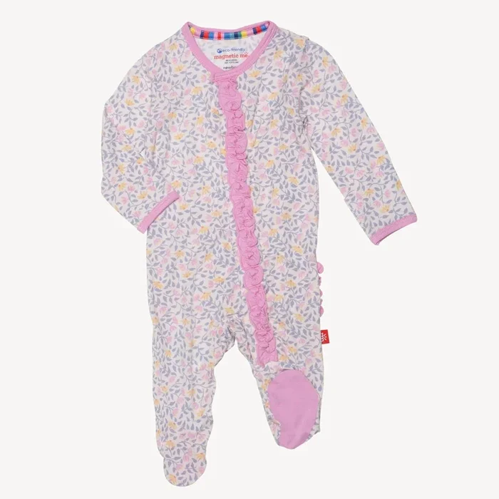 Magnetic Me Ruffle Modal Footie | Amelia