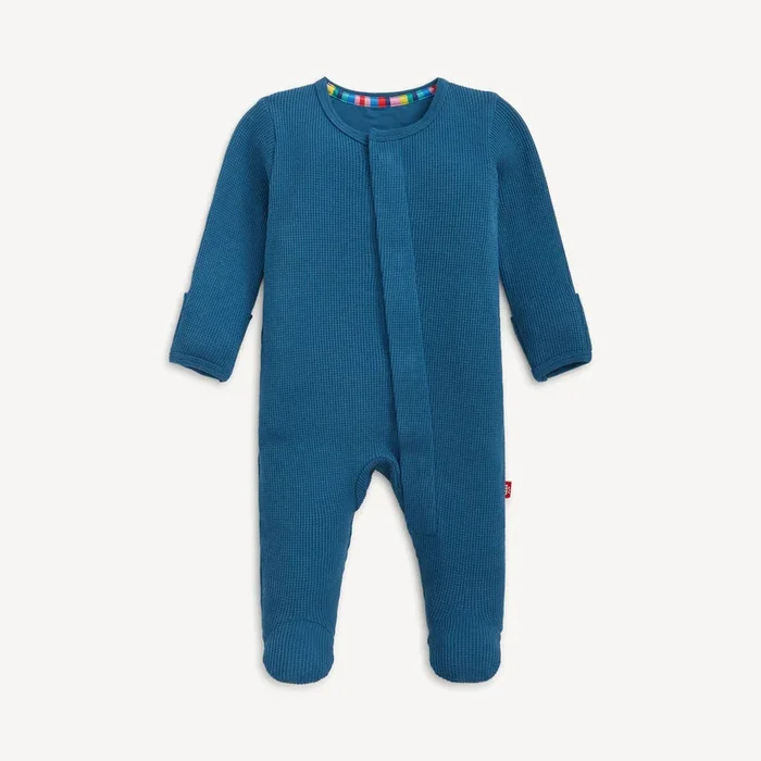 Magnetic Me Waffle Footie | Dark Blue