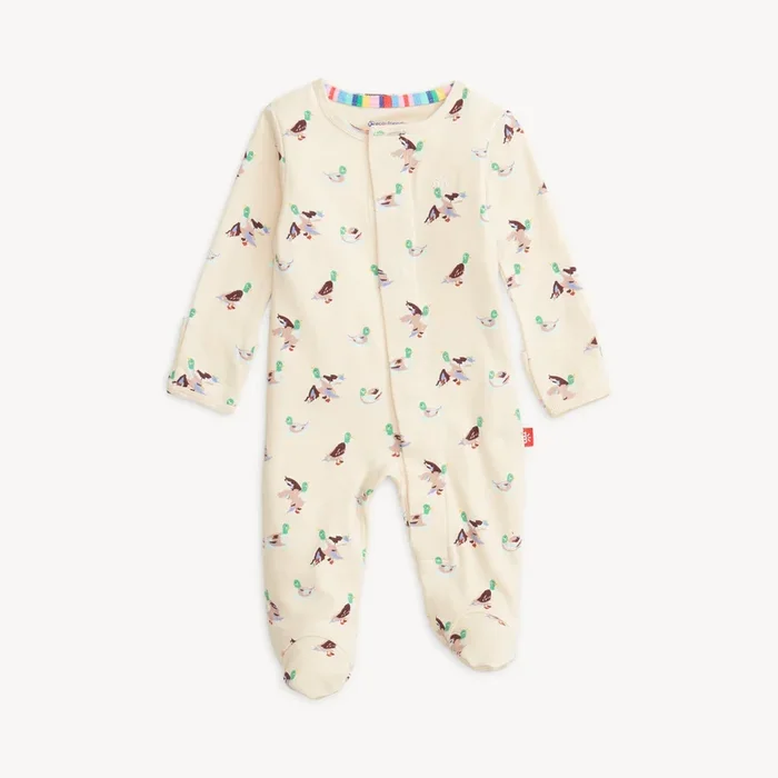 Magnetic Organic Cotton Footie | Quack