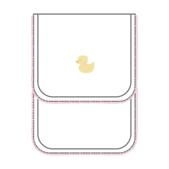 Magnolia Baby Precious Ducklings Girls Embroidered Burp Cloth
