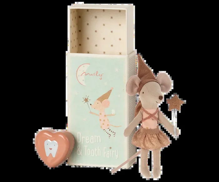 Maileg Tooth Fairy Mouse in Matchbox | Rose