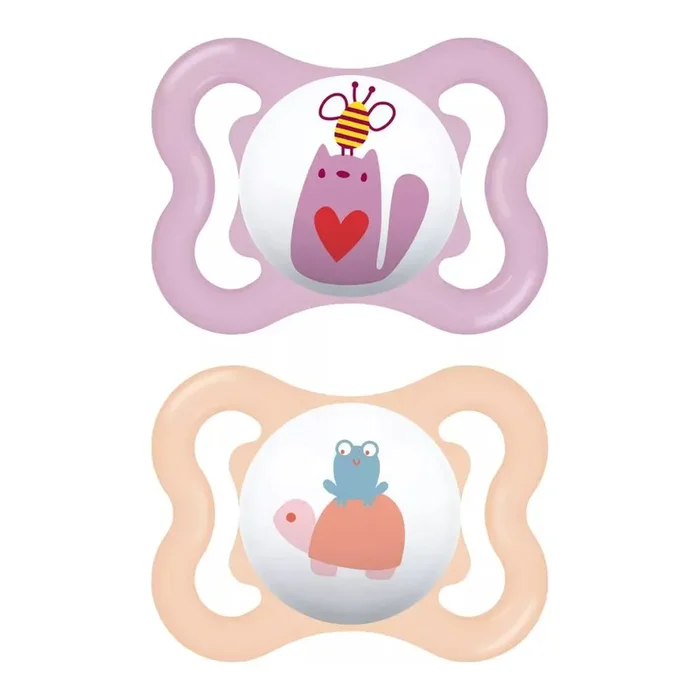 MAM Mini Air 2-Pack Pacifiers – Girl (0-6 Months)