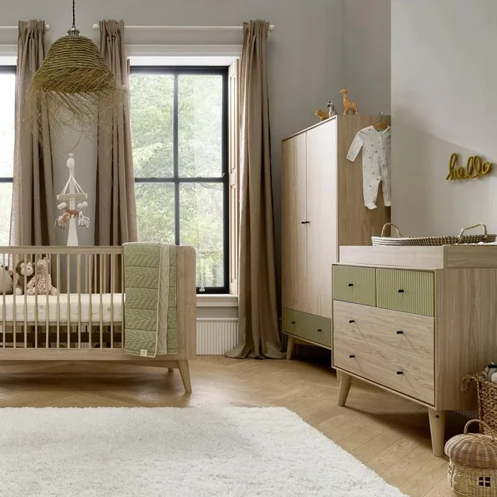 Mamas & Papas Coxley 3 Piece Furniture Set – Natural / Olive Green