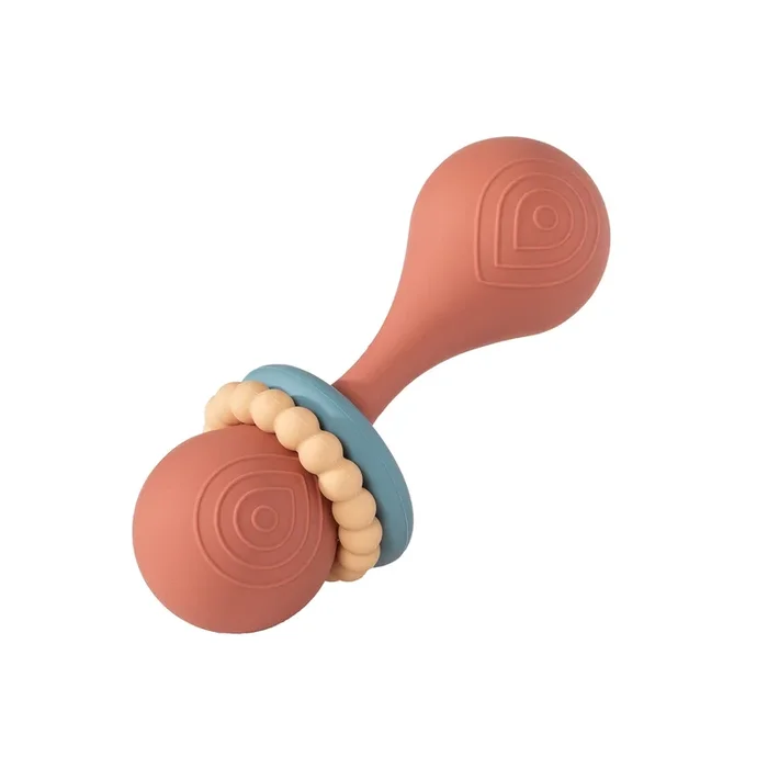 Mary Meyer Simply Silicone Rattle | Red Clay