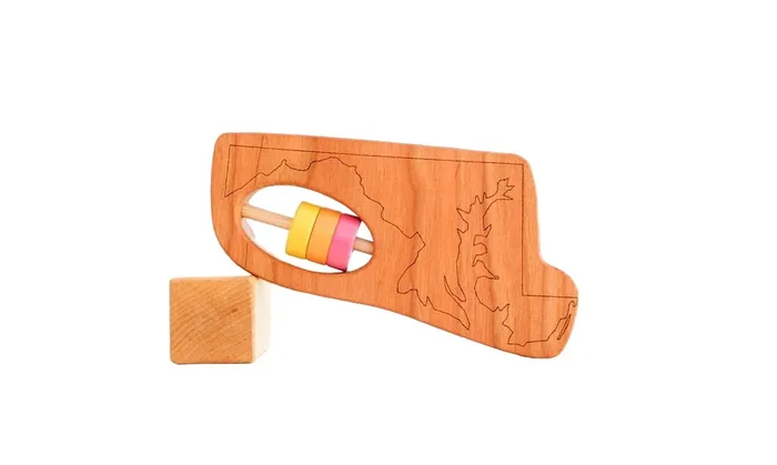Maryland State Wooden Baby Rattle™