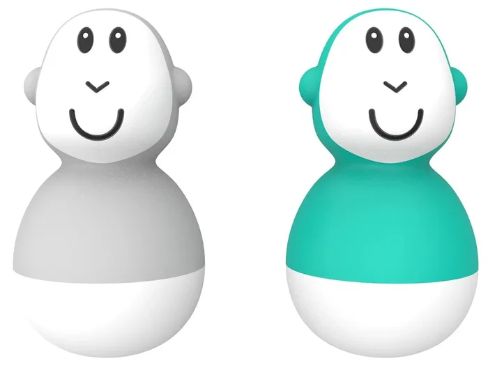 Matchstick Monkey Bathtime Wobblers – Cool Gray & Green