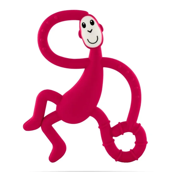 Matchstick Monkey Teething Dancing Monkey Toy and Toothbrush – Red