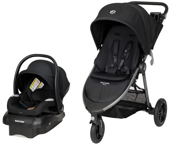Maxi-Cosi Gia XP Luxe 3-Wheel Travel System – Midnight Black