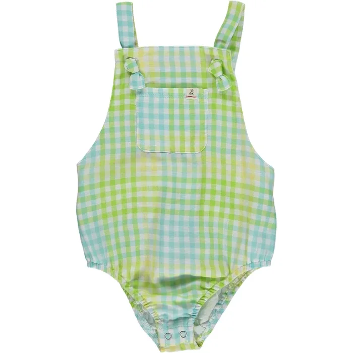 Me & Henry Reef Lemon/Lime Plaid Bubble