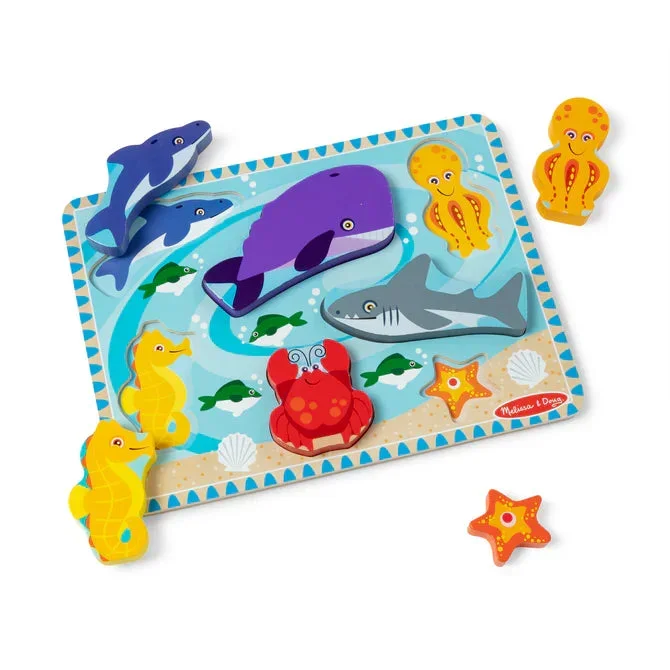 Melissa & Doug Chunky Puzzle | Sea Creatures