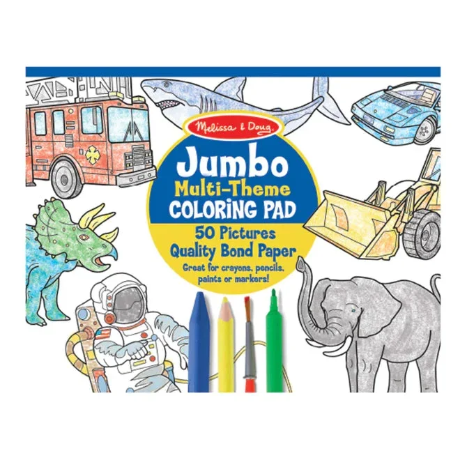 Melissa & Doug Jumbo Coloring Pad | Space, Sharks, Sports & More