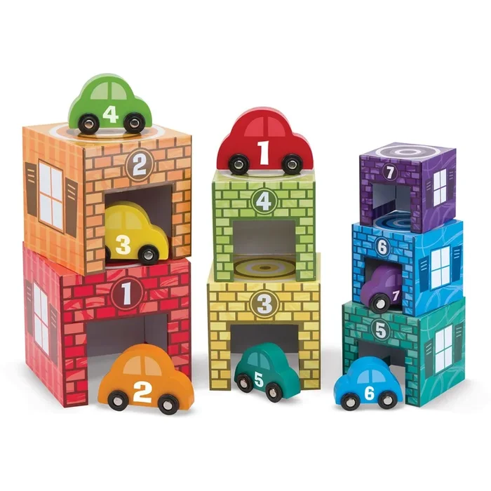 Melissa & Doug Nesting & Sorting Garages & Cars