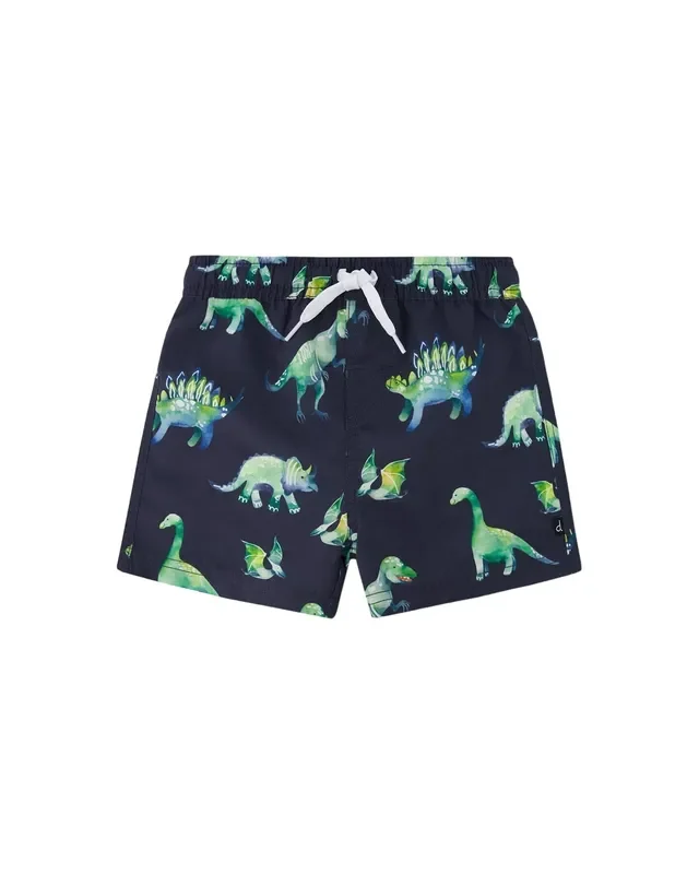 Men’s Boardshort Grey Printed Dinosaurs
