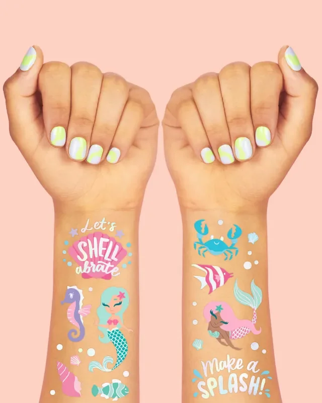 Mermazing Tats – 56 Foil Temporary Tattoos