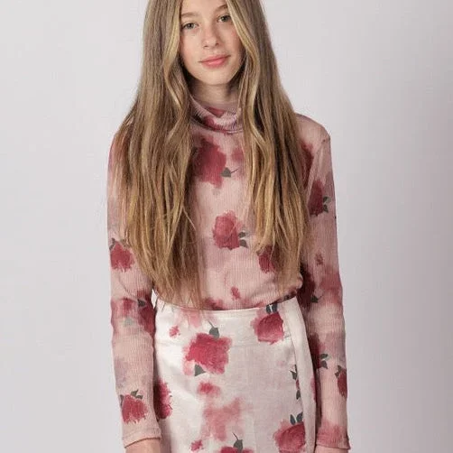Mesh Top – Pink Print