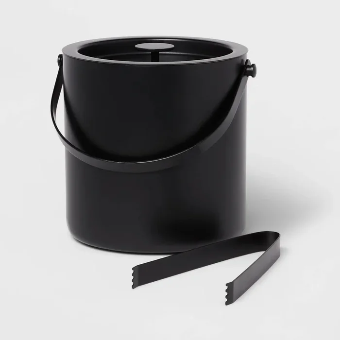 Metal Ice Bucket Black
