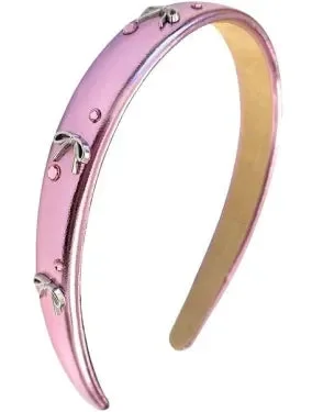Metallic Small Bows Headband | Pink
