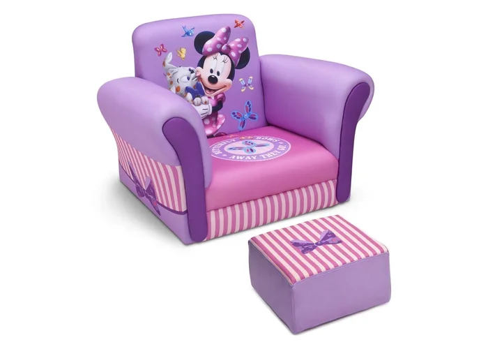 Minnie Mouse Upholstered Chair with Ottoman