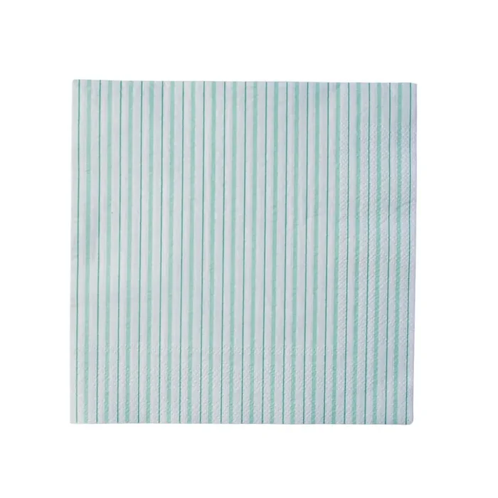 Mint Fine Stripes Napkins (set Of 16)