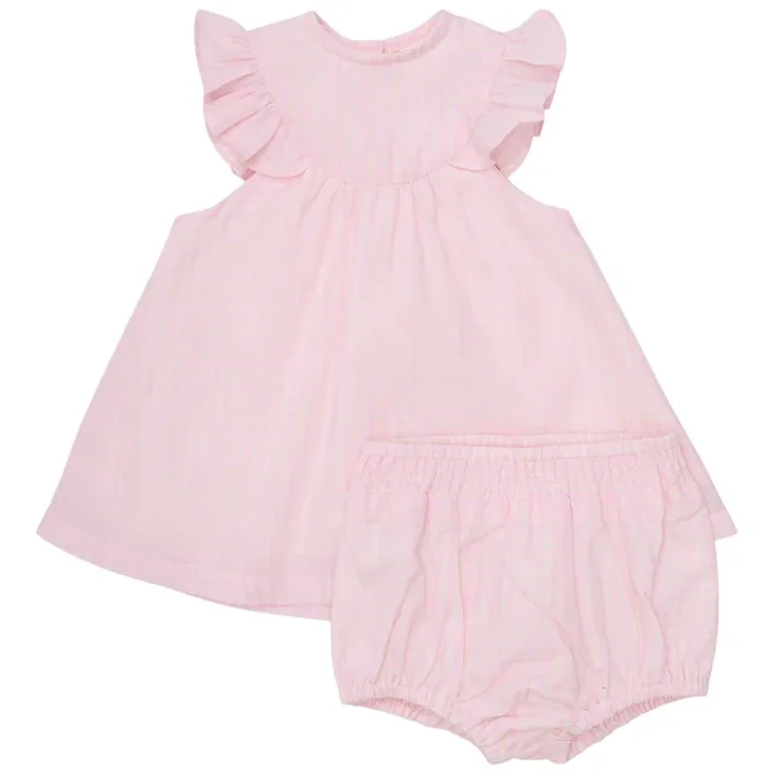 Minymo Pink Check Dress Set