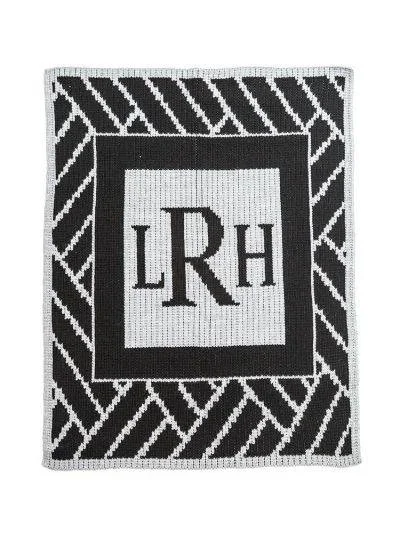 Modern Monogram Stroller Blanket