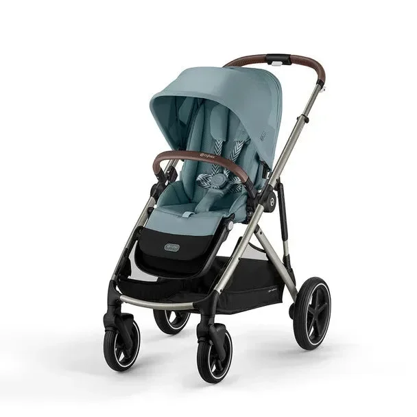 Modular Stroller – Taupe Frame with Sky Blue Seat