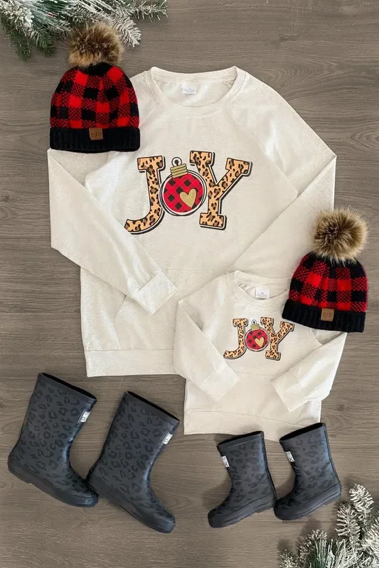Mom & Me – “Joy ” Cream Cheetah Long Sleeve Top