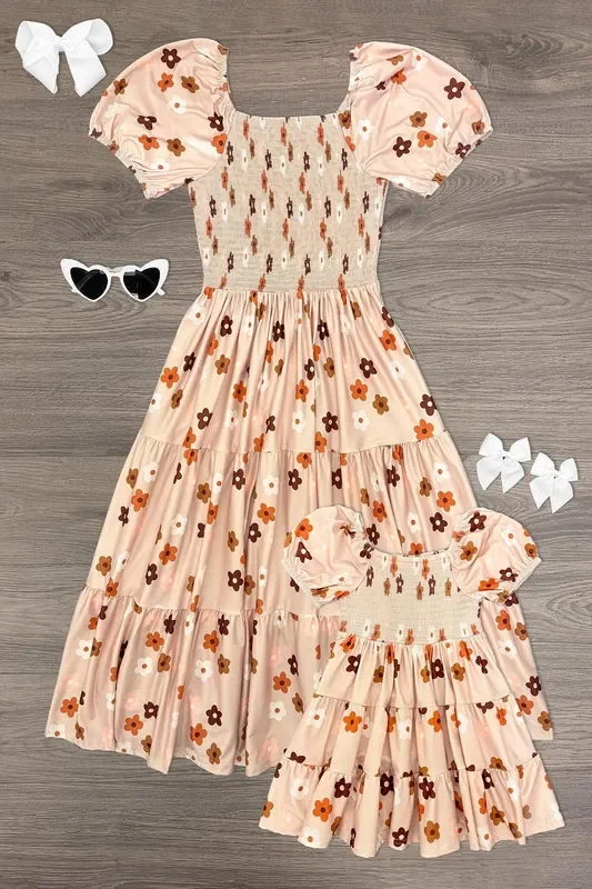 Mom & Me – Blush Pink Flower Dress