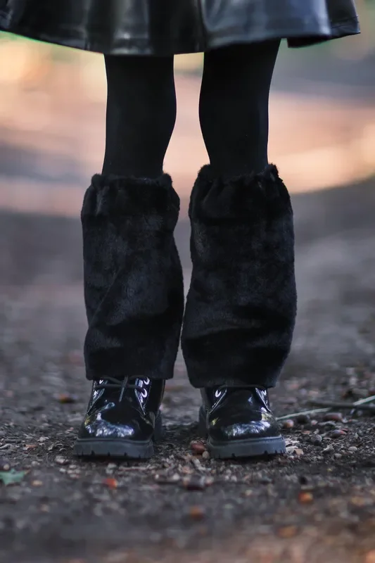 Mom & Me – Fuzzy Black Leg Warmers