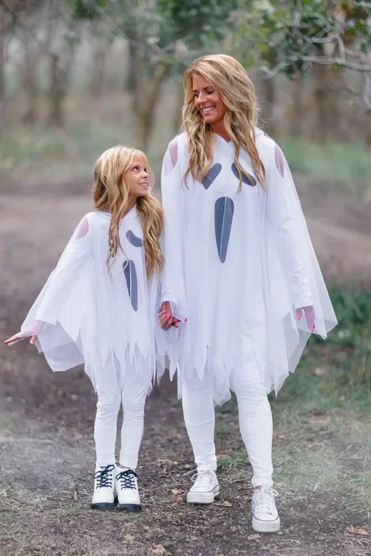 Mom & Me – White Ghost Costume Set