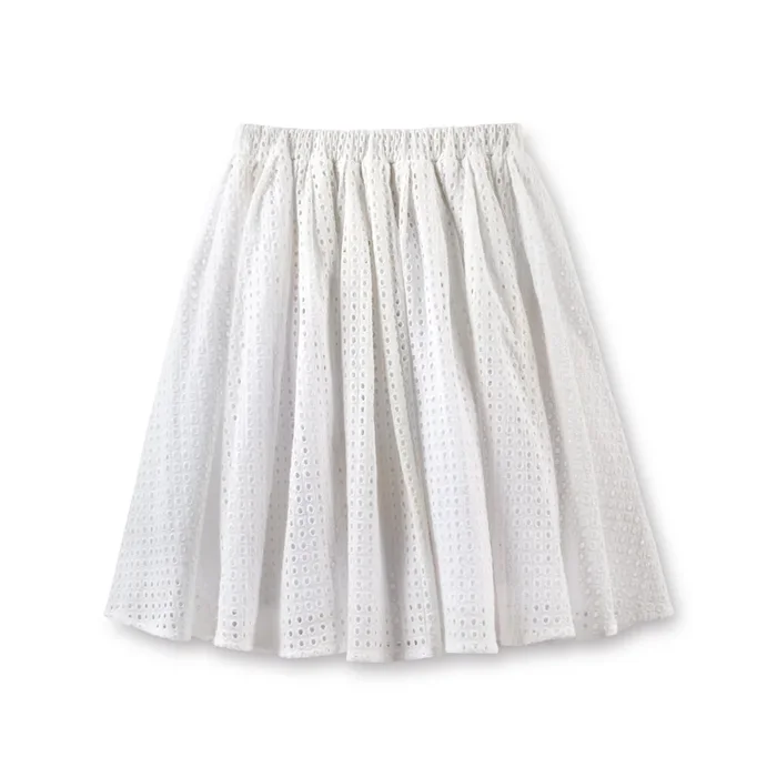 Mon Aime Kids White Eyelet skirt