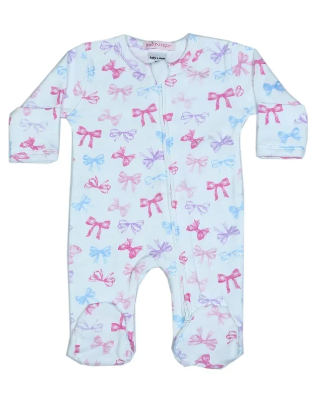 Multi Bow Zipper Footie
