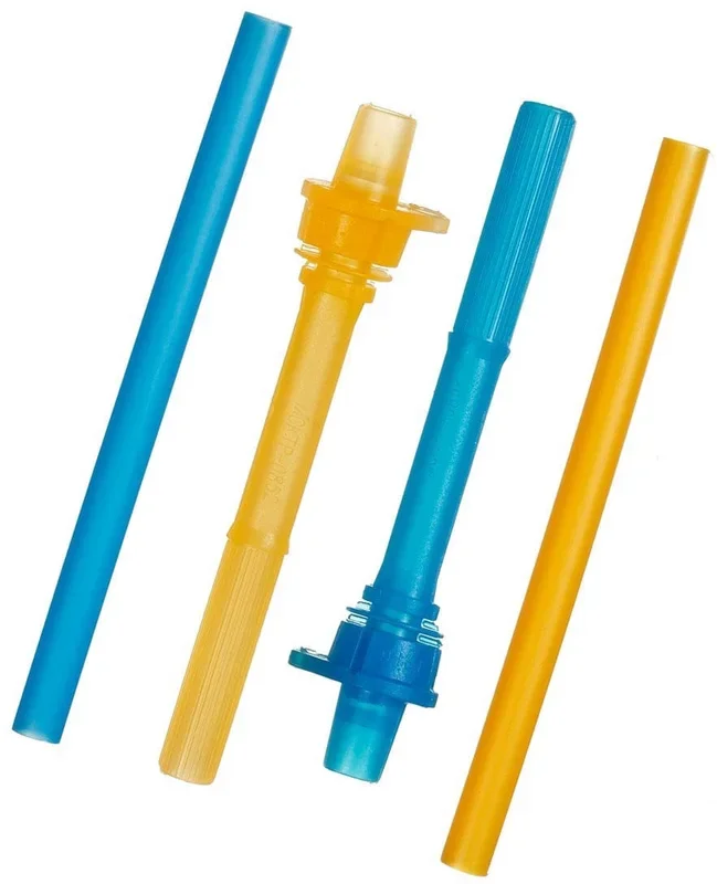 Munchkin Click Lock Replacement Straws with Valves, 2 Pk – Blue/Orange