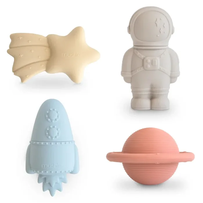 Mushie Mold-Free Bath Play Set | Space