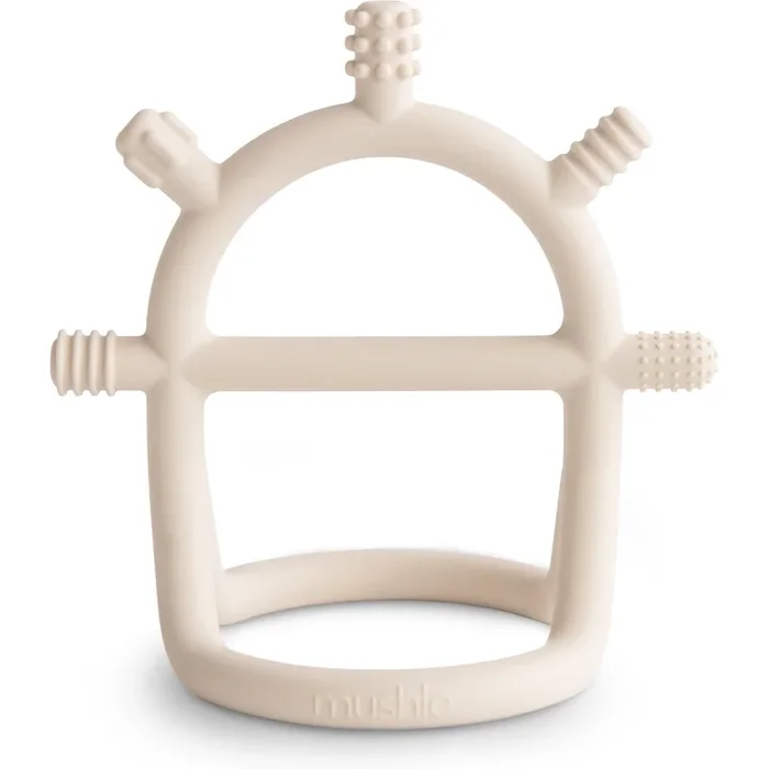 Mushie No-Drop Sensory Teether (Shifting Sand)
