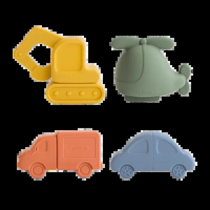 MUSHIE Vehicules Mold-Free Bath Play Set (4-Pack)