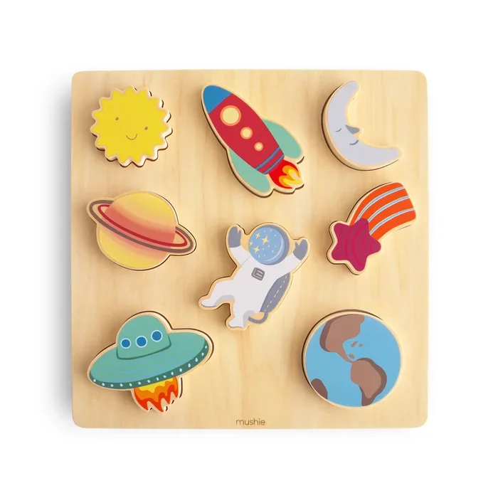 Mushie Wooden Space Puzzle