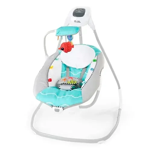 Musical Compact Baby Swing – Grey