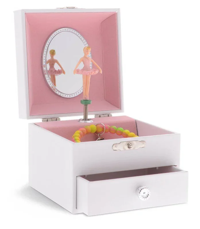Musical Jewelry Box w/ 1 Drawer White
